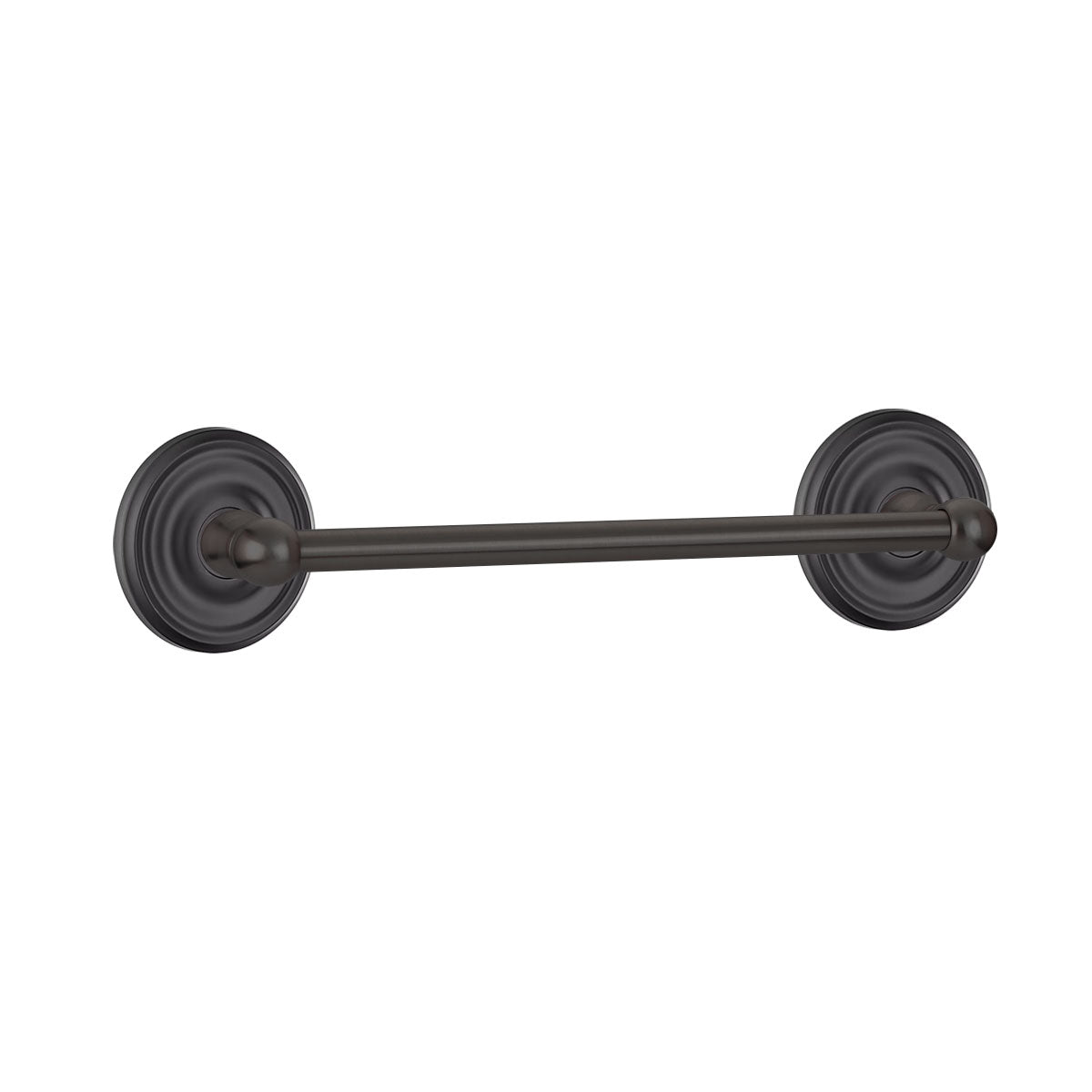 Emtek, 26024REGUS19 - Traditional Brass Towel Bar with Regular Rosette in Flat Black