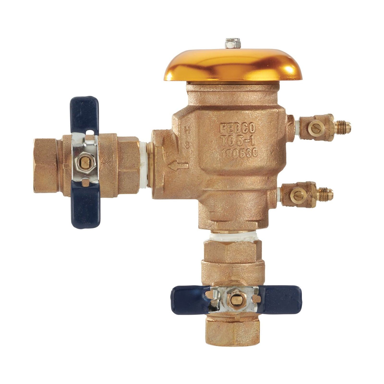 FEBCO, 765 - Bronze Pressure Vacuum Breaker Backflow Preventer, Quarter Turn Shutoffs