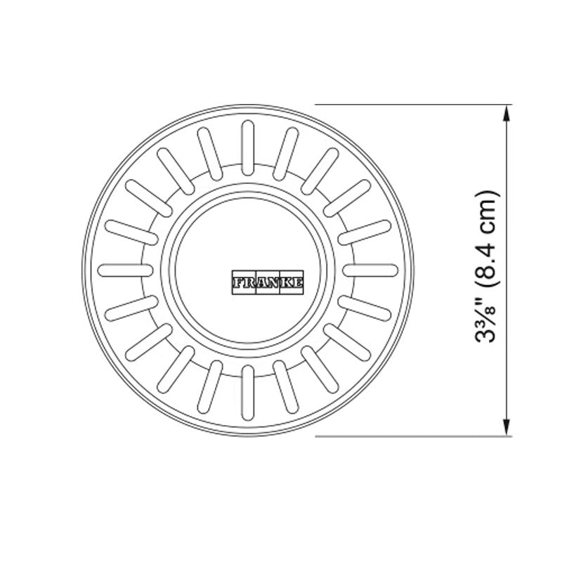 FRANKE, 906 - Strainer Basket - Polished Chrome