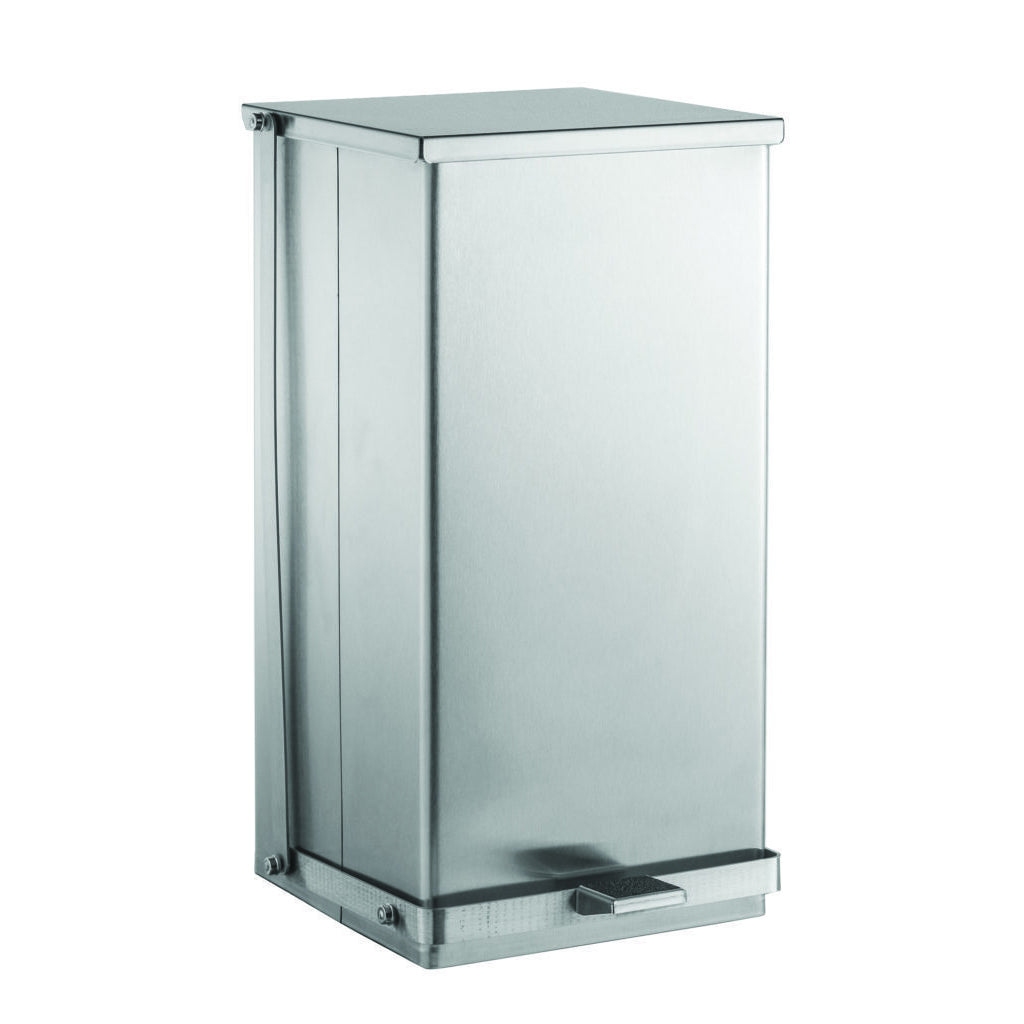 Bobrick, Bobrick 221216 - 12 Gallon Foot-Operated Waste Receptacle in Satin Stainless Steel