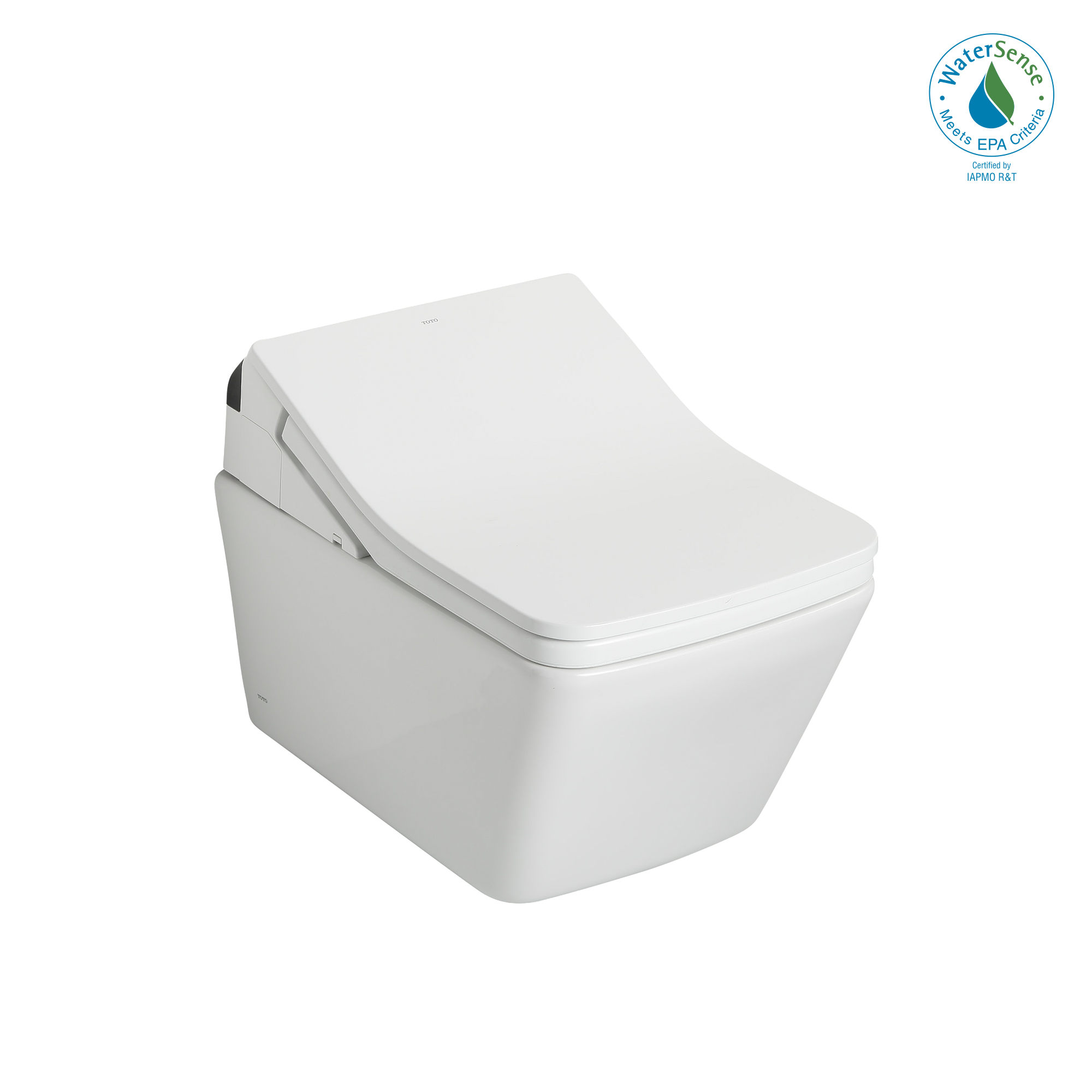 Toto, CWT4494049CMFGA#MS - WASHLET+ SP Wall-Hung Square-Shape Toilet with SX Bidet Seat and DuoFit In