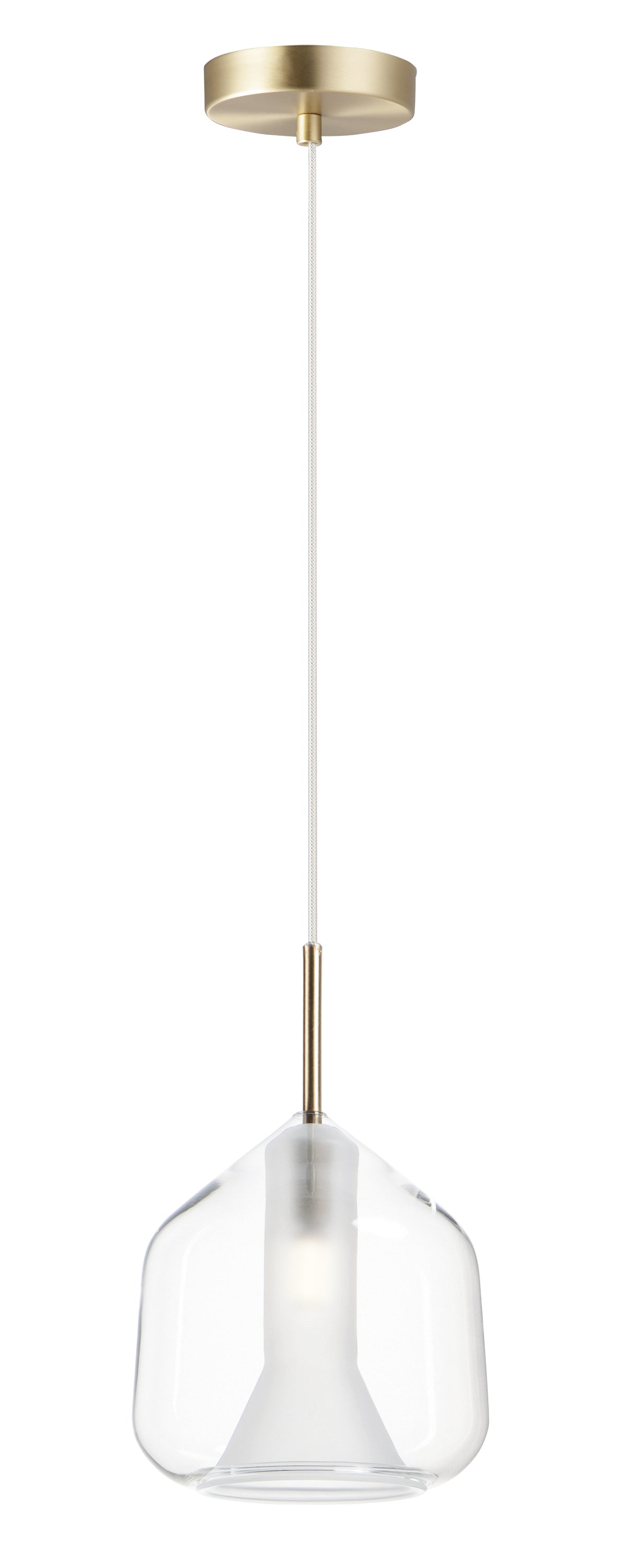 ET2, E10044-18SBR - Deuce 7" Pendant - Satin Brass