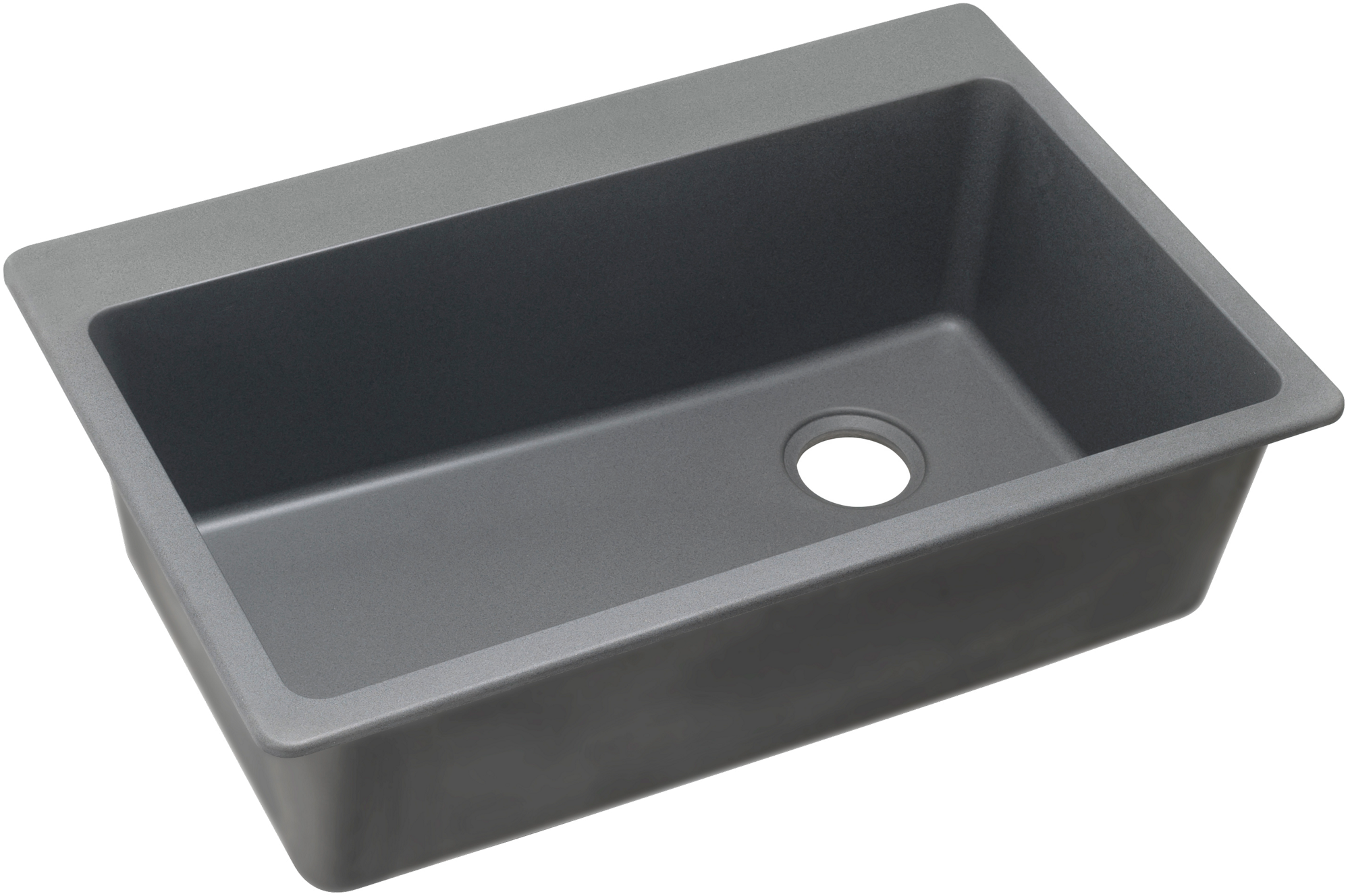 Elkay, ELG13322GS0 - Quartz Classic 33" x 22" x 9-1/2", Single Bowl Drop-in Sink, Greystone