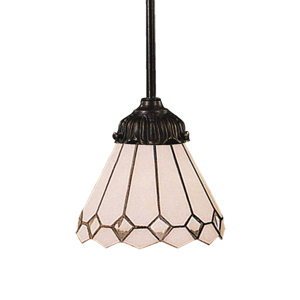 ELK Lighting, ELK Lighting 078-TB-04 - Mix-N-Match 6" Wide 1-Light Mini Pendant in Tiffany Bronze with Tiffany Style Glass