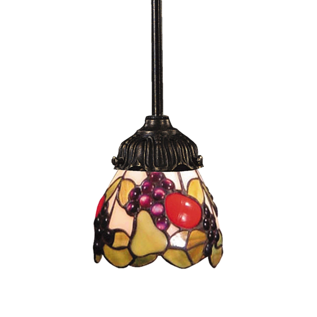 ELK Lighting, ELK Lighting 078-TB-19 - Mix-N-Match 6" Wide 1-Light Mini Pendant in Tiffany Bronze with Tiffany Style Glass