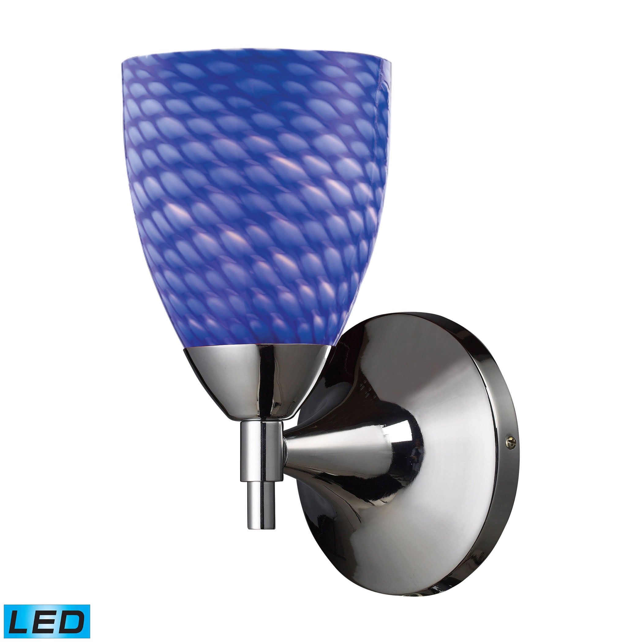 ELK Lighting, ELK Lighting 10150/1PC-S-LED - Celina 5" Wide 1-Light Wall Lamp in Polished Chrome with Sapphire Gla