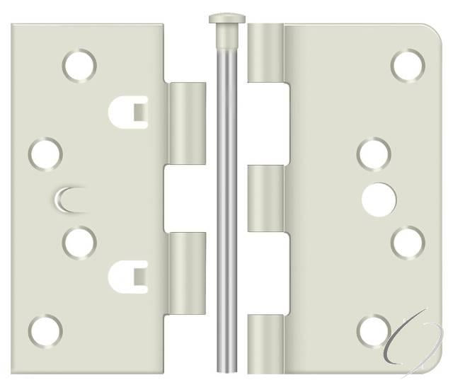 Deltana, EN4404USPW-UN 4" x 4" x 1/4" x SQ Hinge; White Finish