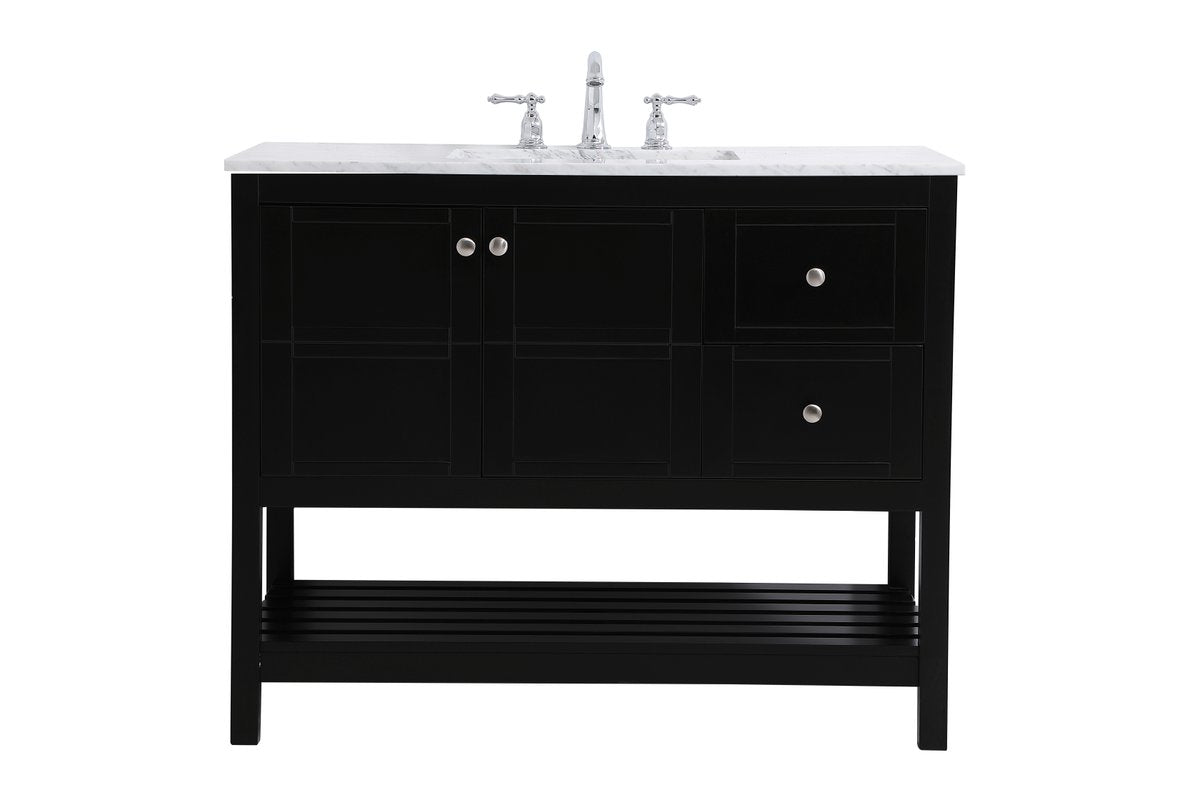 Elegant Decor, Elegant Decor VF16542BK 42" Single Bathroom Vanity in Black