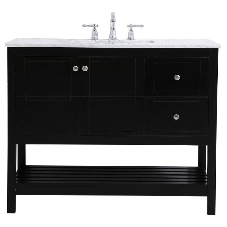 Elegant Decor, Elegant Decor VF16542BK 42" Single Bathroom Vanity in Black