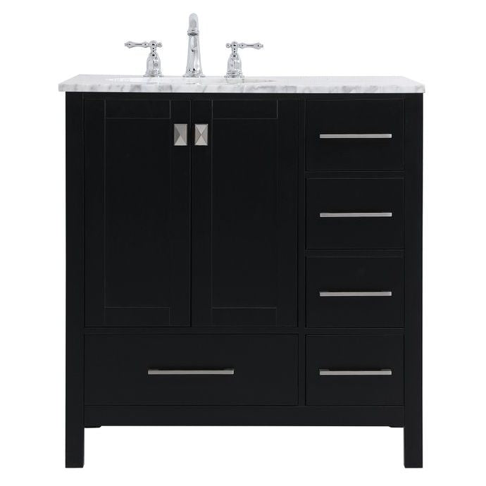 Elegant Decor, Elegant Decor VF18932BK 32" Single Bathroom Vanity in Black