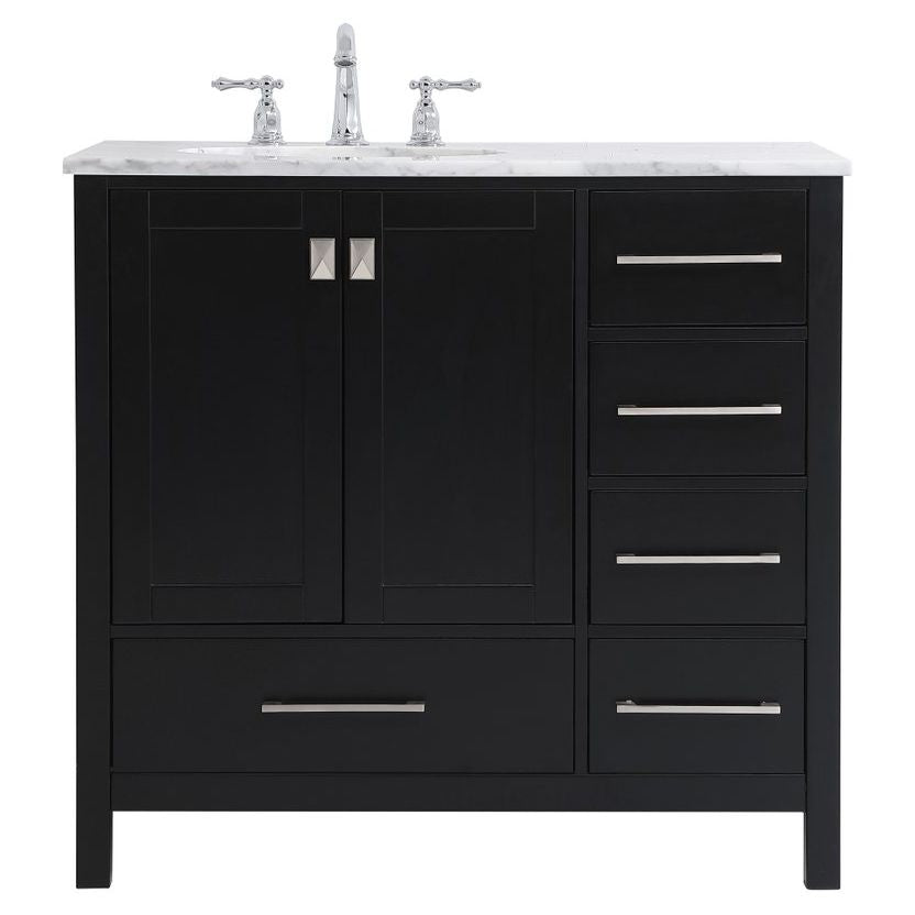 Elegant Decor, Elegant Decor VF18936BK 36" Single Bathroom Vanity in Black