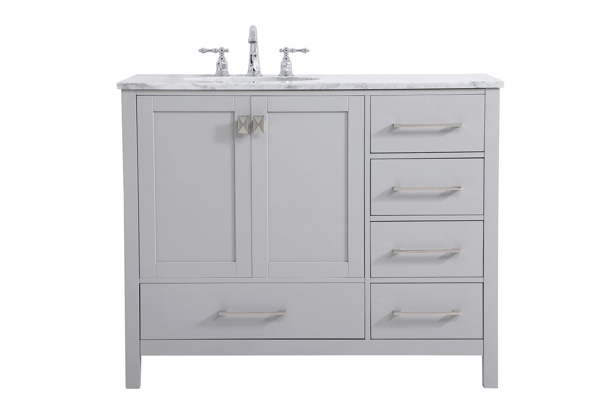 Elegant Decor, Elegant Decor VF18942GR 42" Single Bathroom Vanity in Gray