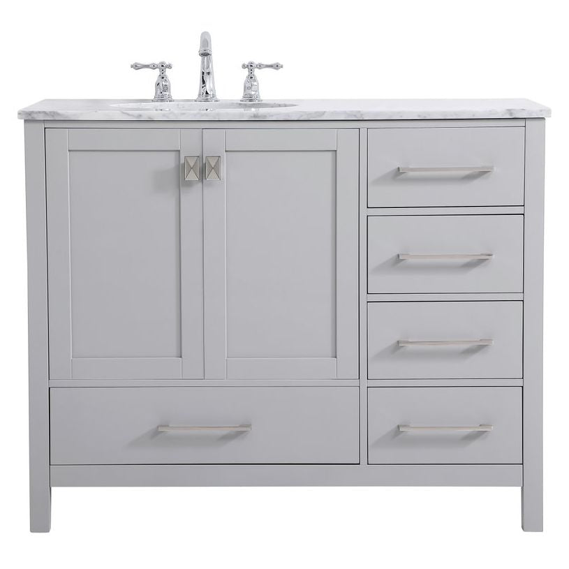 Elegant Decor, Elegant Decor VF18942GR 42" Single Bathroom Vanity in Gray