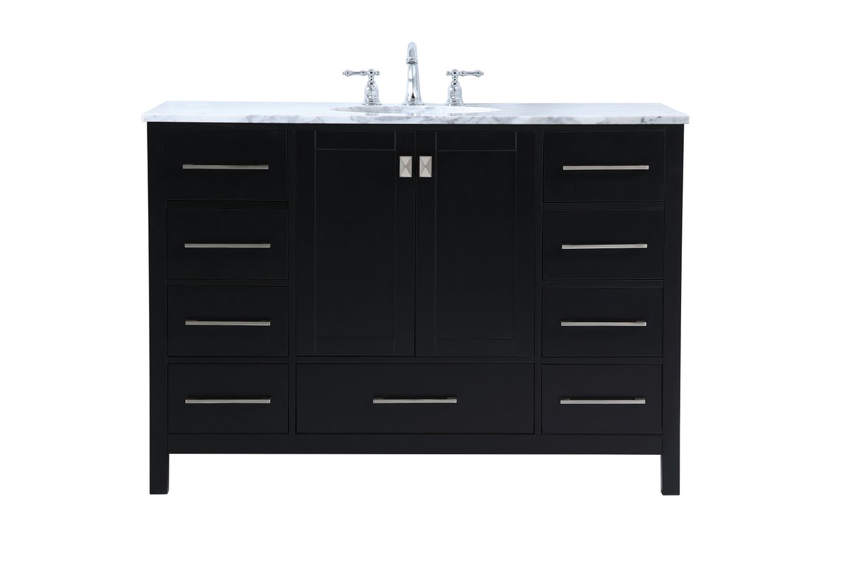 Elegant Decor, Elegant Decor VF18948BK 48" Single Bathroom Vanity in Black