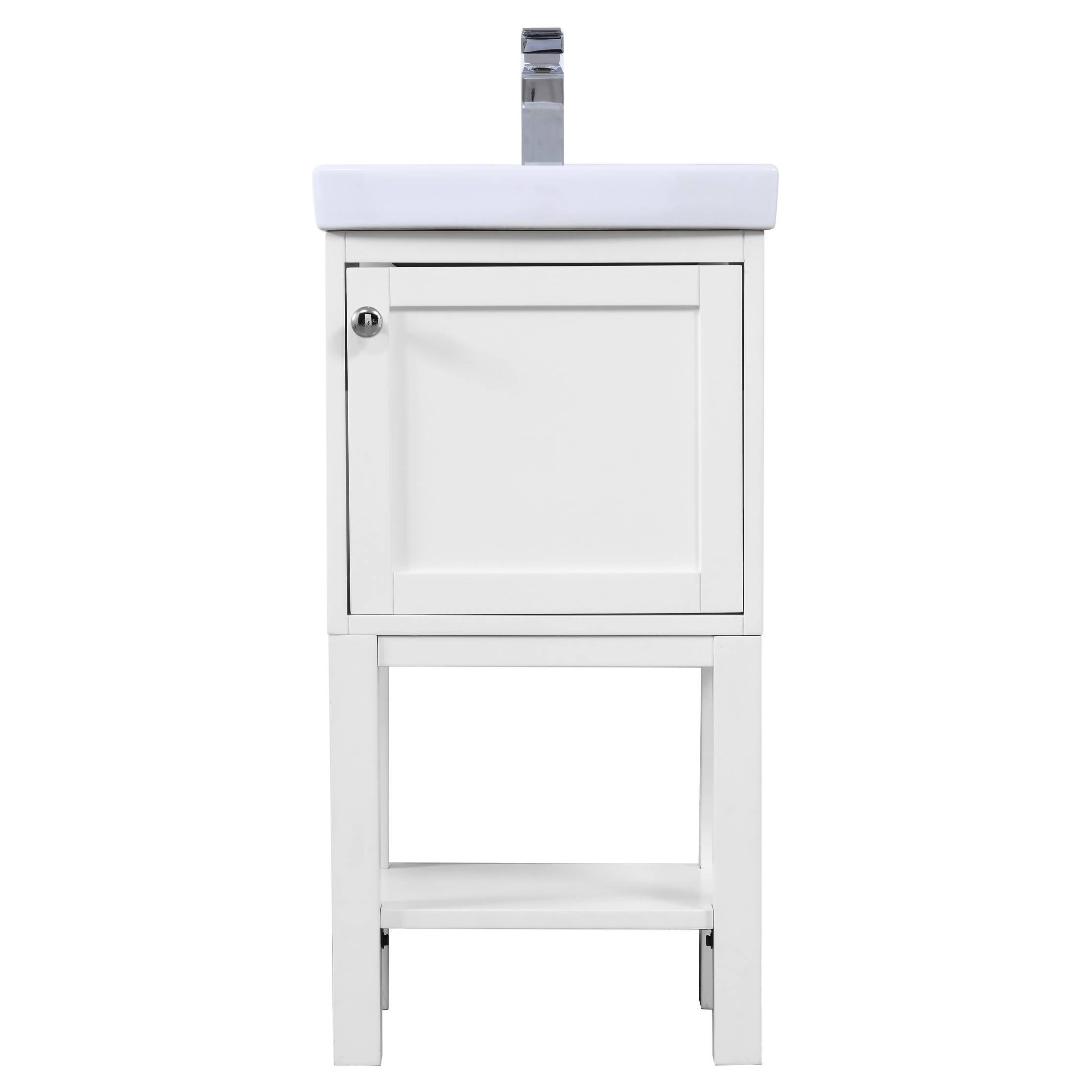 Elegant Decor, Elegant Decor VF2518WH 18" Single Bathroom Vanity Set in White