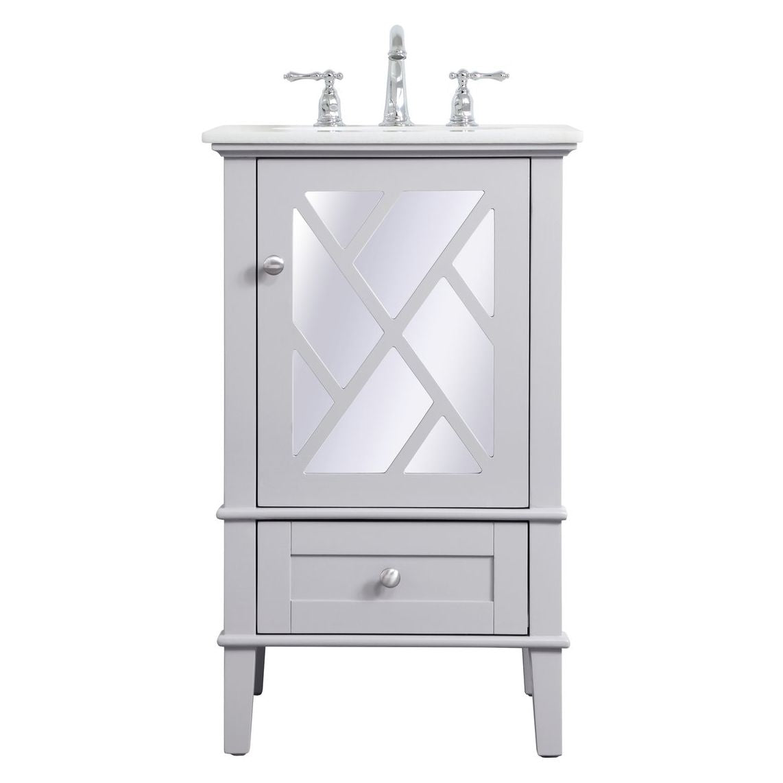 Elegant Decor, Elegant Decor VF30221GR 21" Single Bathroom Vanity Set in Grey