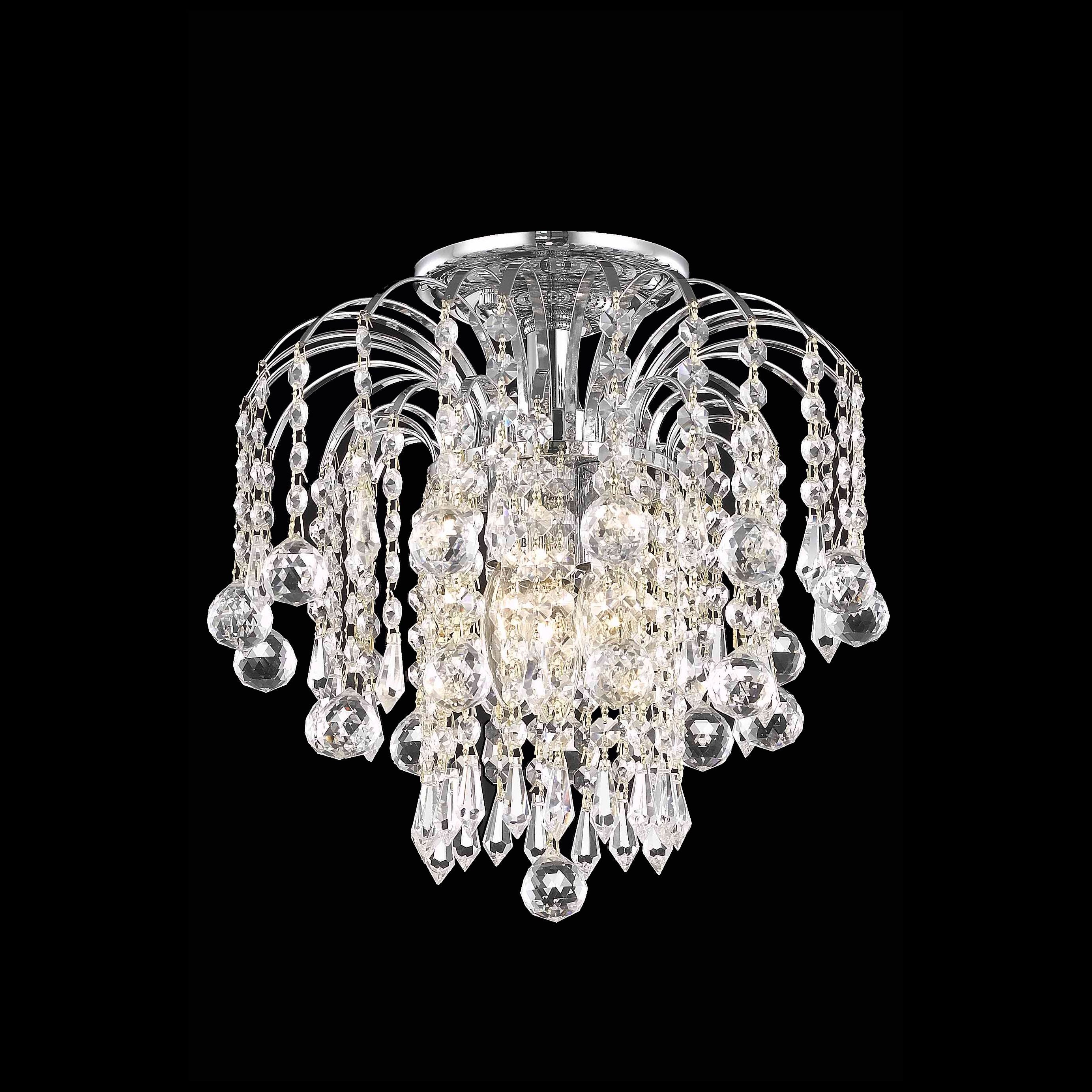 Elegant Decor, Elegant Lighting Addison 3 Light 12" Flush Mount