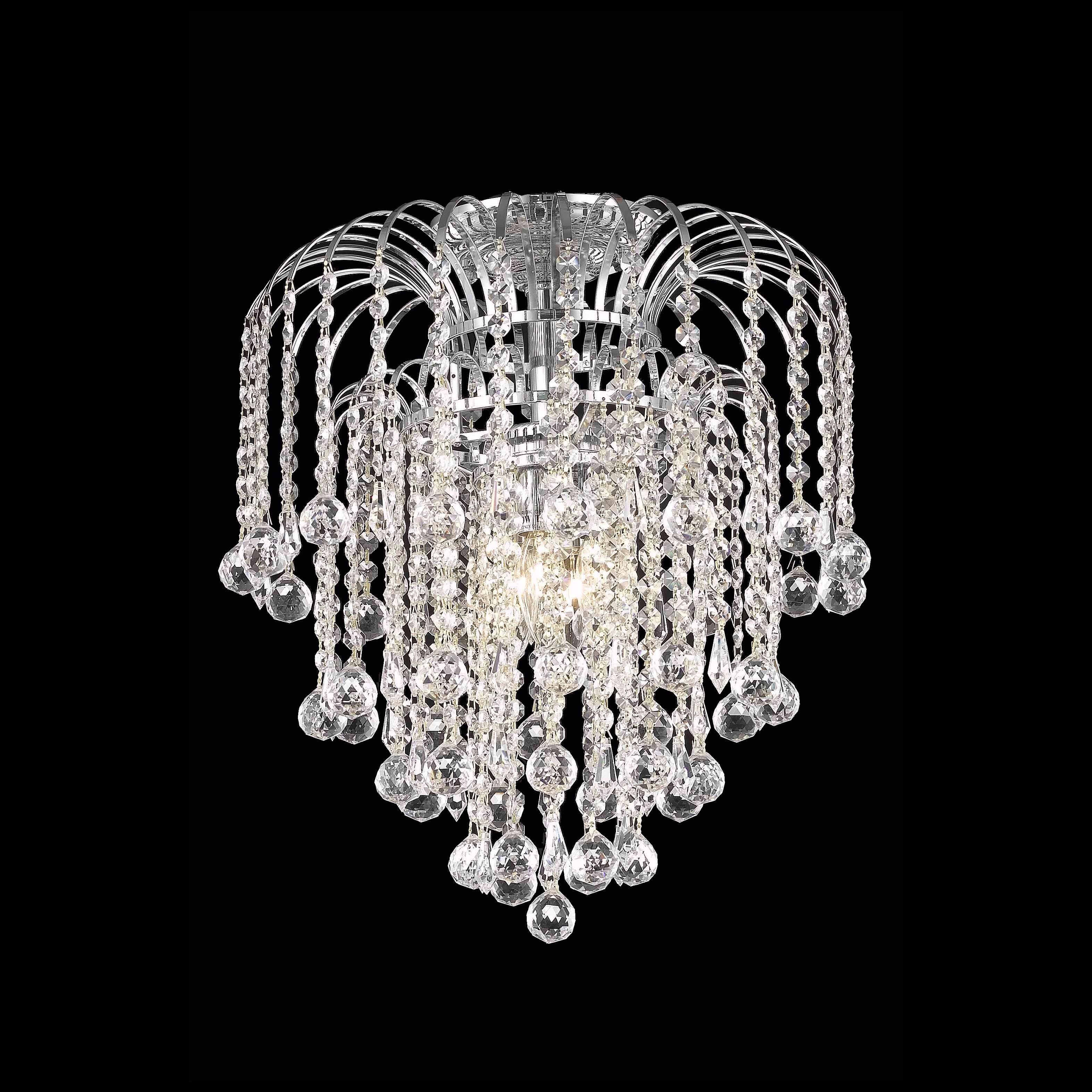 Elegant Decor, Elegant Lighting Addison 4 Light 16" Flush Mount