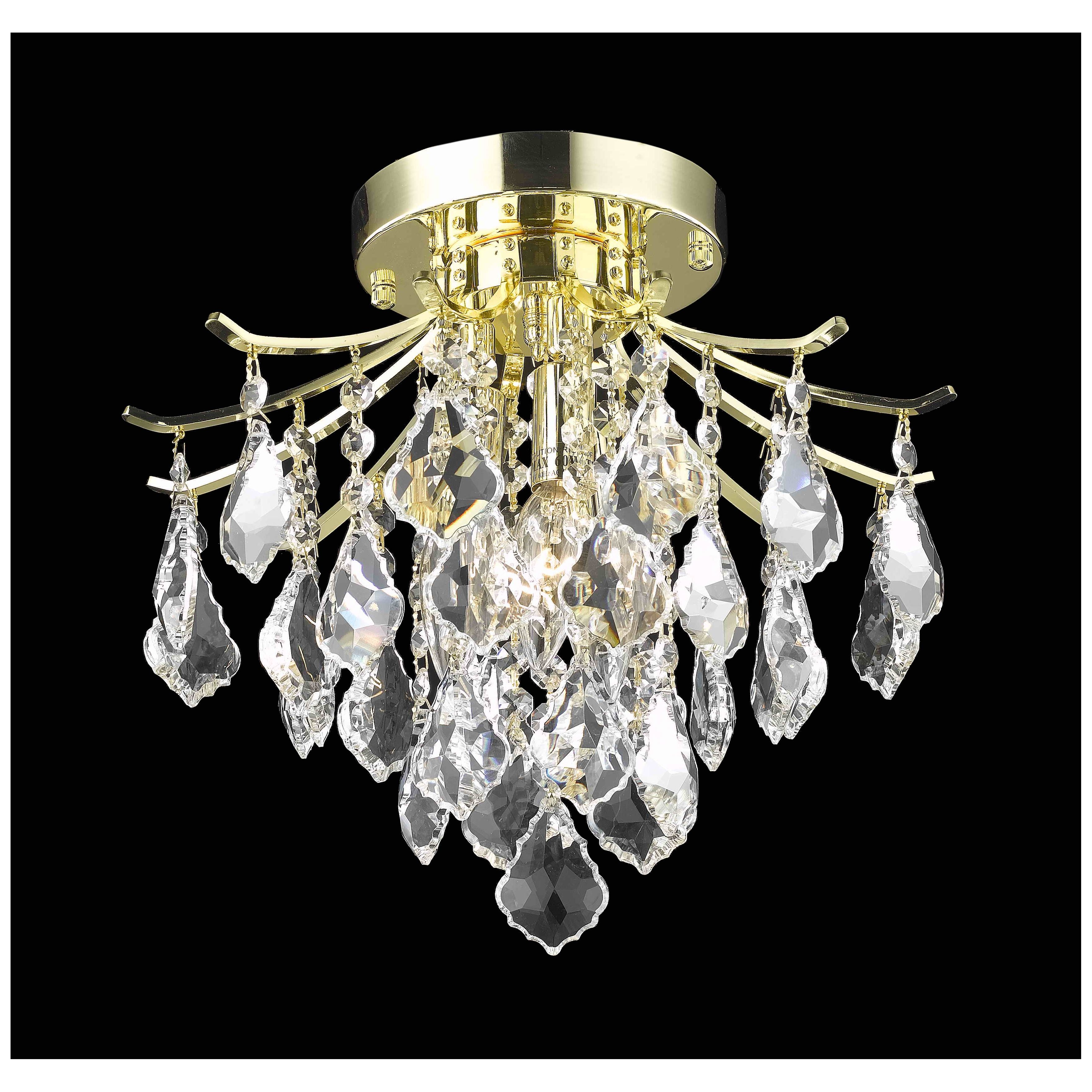 Elegant Decor, Elegant Lighting Amelia 3 Light 12" Flush Mount - LD8100F12