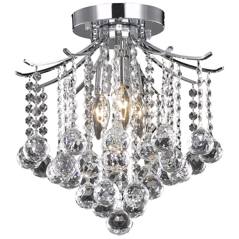 Elegant Decor, Elegant Lighting Amelia 3 Light 12" Flush Mount - LD8200F12