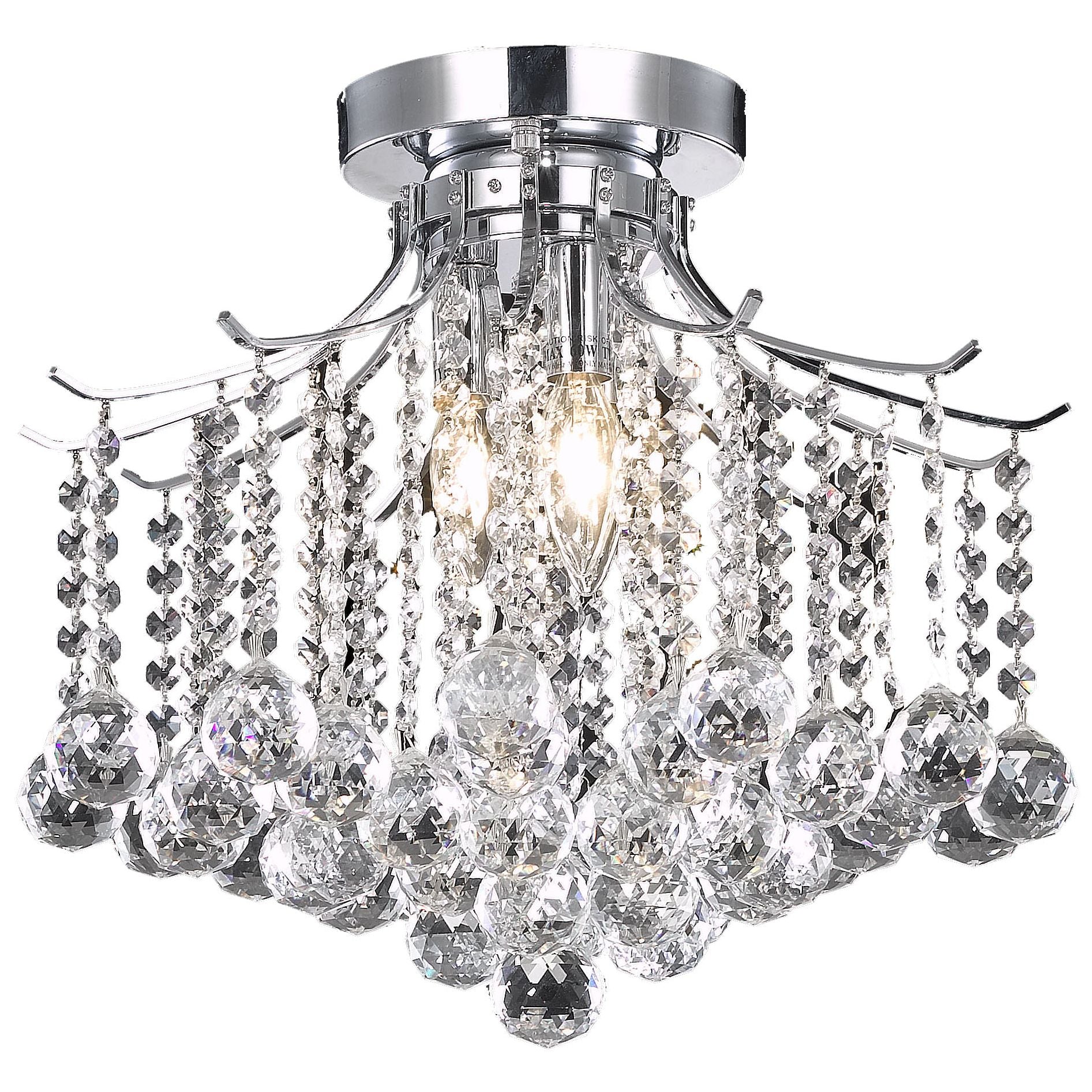 Elegant Decor, Elegant Lighting Amelia 3 Light 16" Flush Mount - LD8200F17