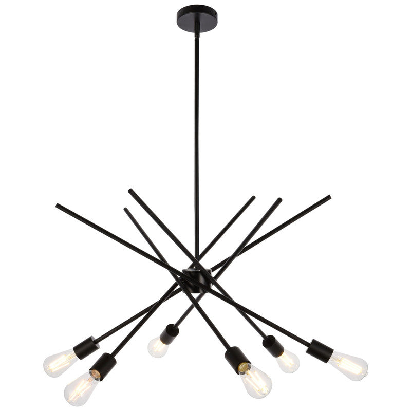 Elegant Decor, Elegant Lighting Armin 6 Light 32" Chandelier