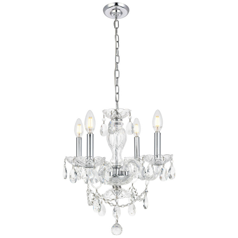 Elegant Decor, Elegant Lighting Elle 4 Light 17" Chandelier