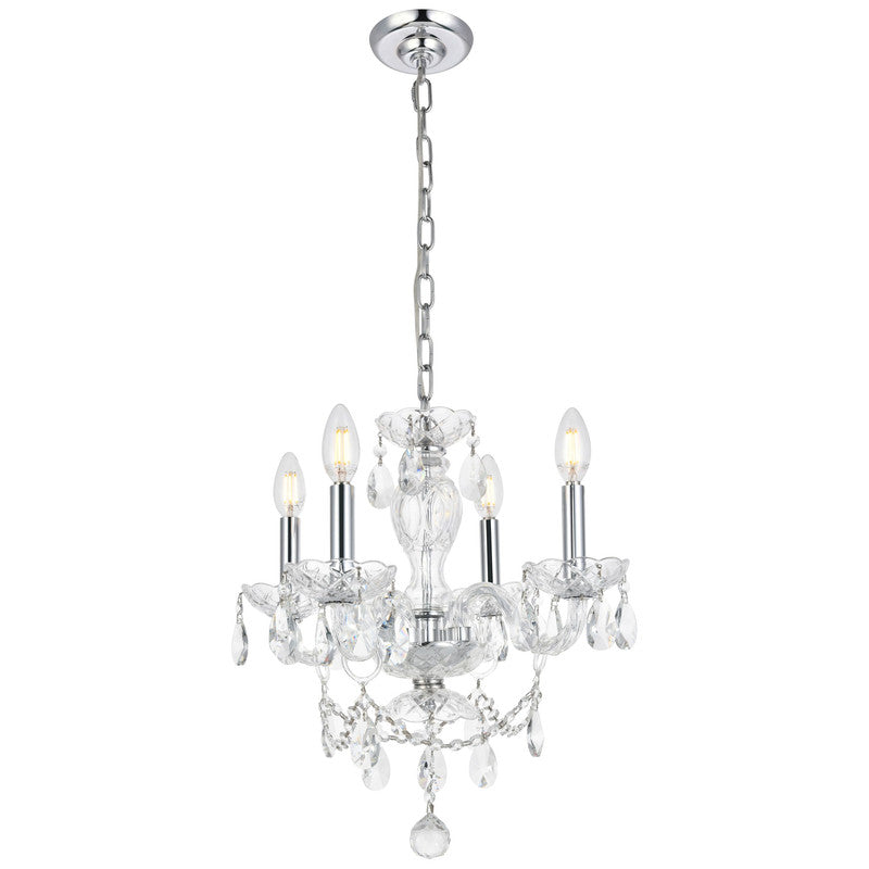 Elegant Decor, Elegant Lighting Elle 4 Light 17" Chandelier