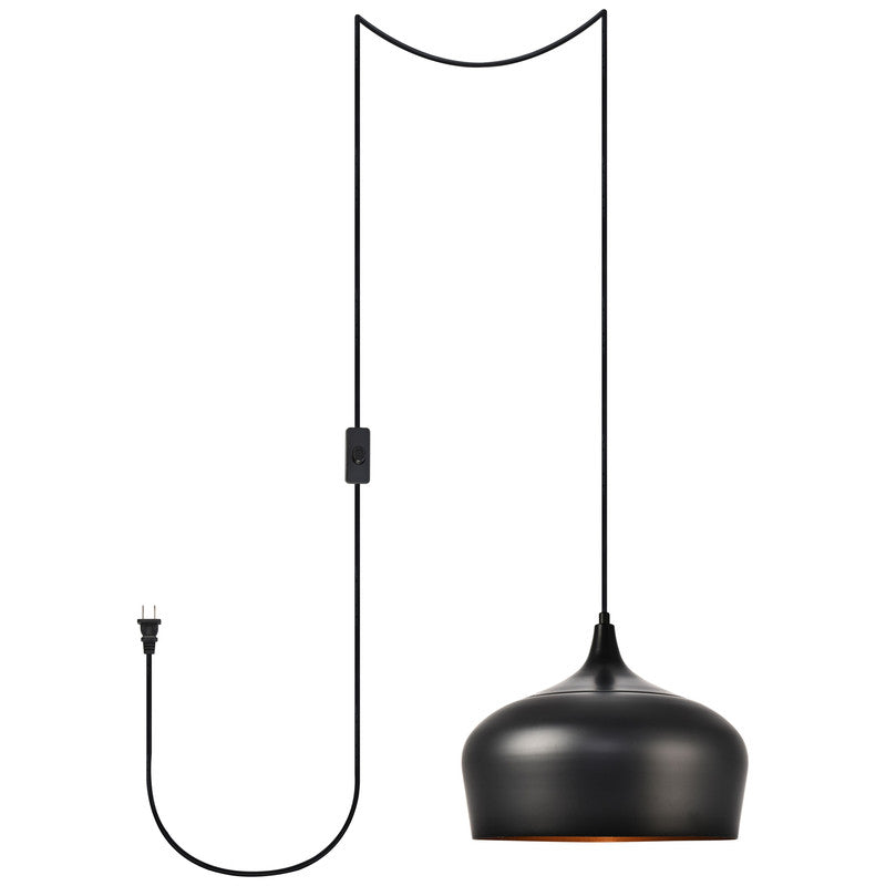 Elegant Decor, Elegant Lighting Nora 1 Light 12" Pendant