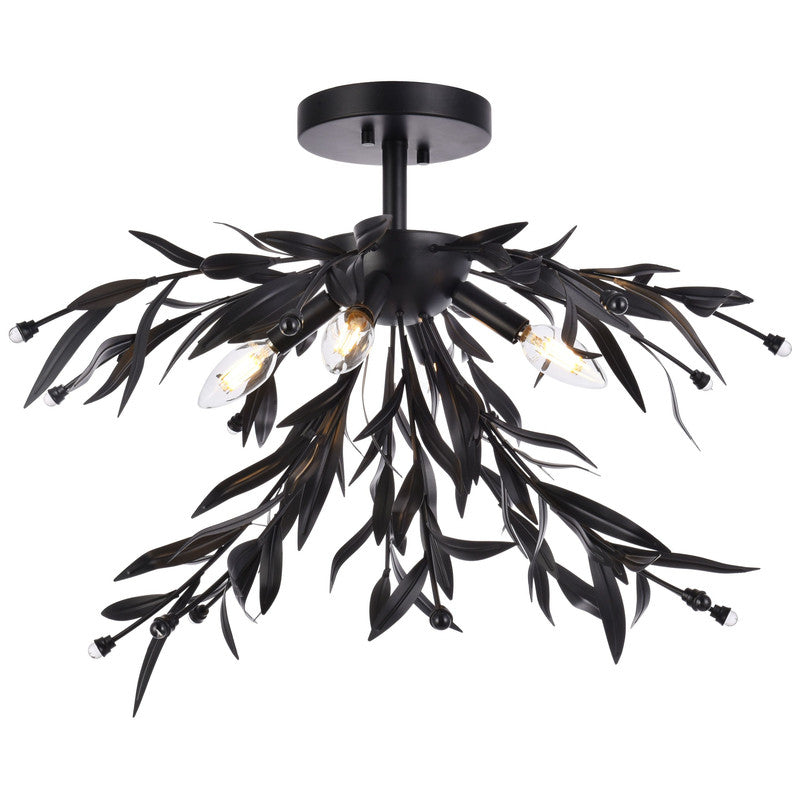 Elegant Decor, Elegant Lighting Priscilla 4 Light 23" Flush Mount