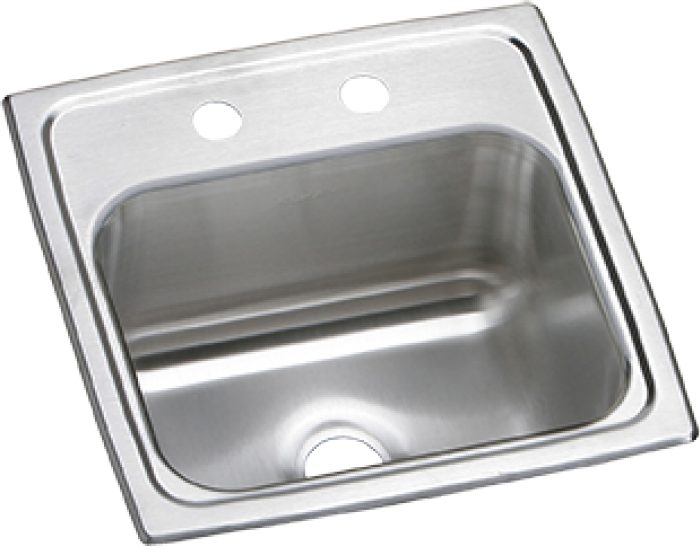 Elkay, Elkay BPSR152 - Elkay Celebrity Stainless Steel 15" x 15" x 6-1/8", Single Bowl Drop-in Bar Sink