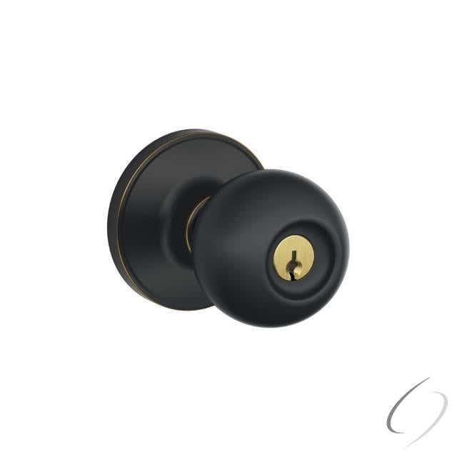 Schlage, Entry Lock Corona Knob with C Keyway; 16255 Latch and 10101 Strike