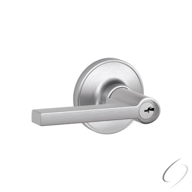 Schlage, Entry Lock Solstice Lever with C Keyway; 16255 Latch and 10101 Strike Satin Chrome Finish