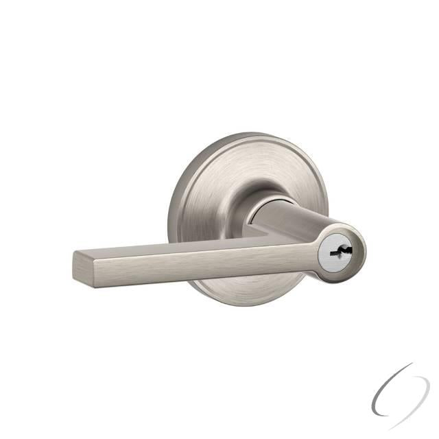 Schlage, Entry Lock Solstice Lever with C Keyway; 16255 Latch and 10101 Strike Satin Nickel Finish