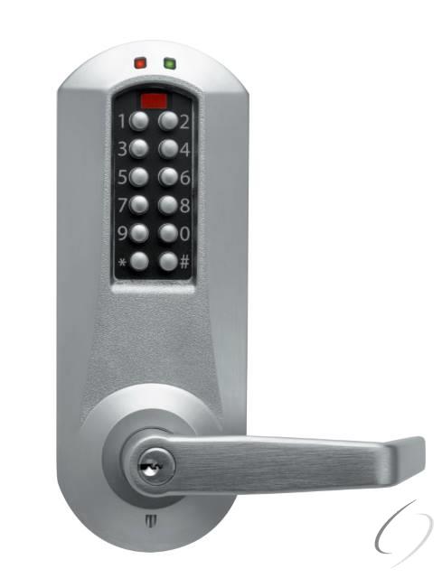 Dormakaba, Eplex Cylindrical Electronic Pushbutton Lock with 1/2" Throw and 2-3/4" Backset; Winston Lever and B