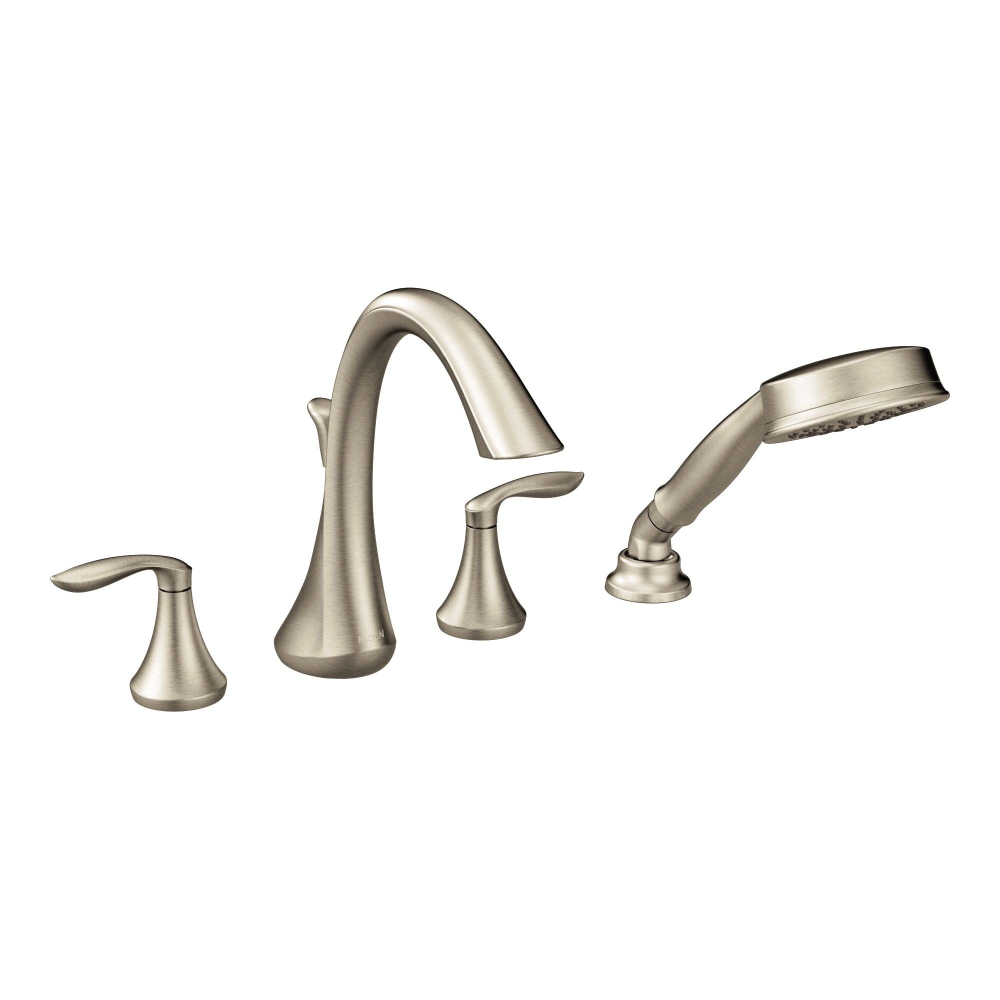 Moen, Eva Two-Handle High Arc Roman Tub Faucet Including Handheld Shower