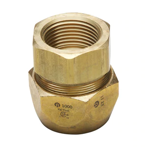 Tracpipe, Female Straight 1" Fitting, Brass