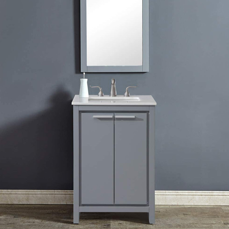 Elegant Decor, Filipo 24" Single Bathroom Vanity Set in Gray