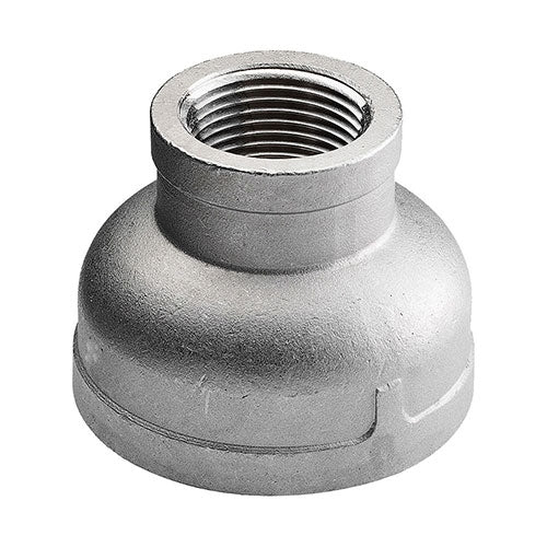 Merit Brass, K412-1604 - 1" x 1/4" Threaded Reducing Coupling, 304 Stainless Steel