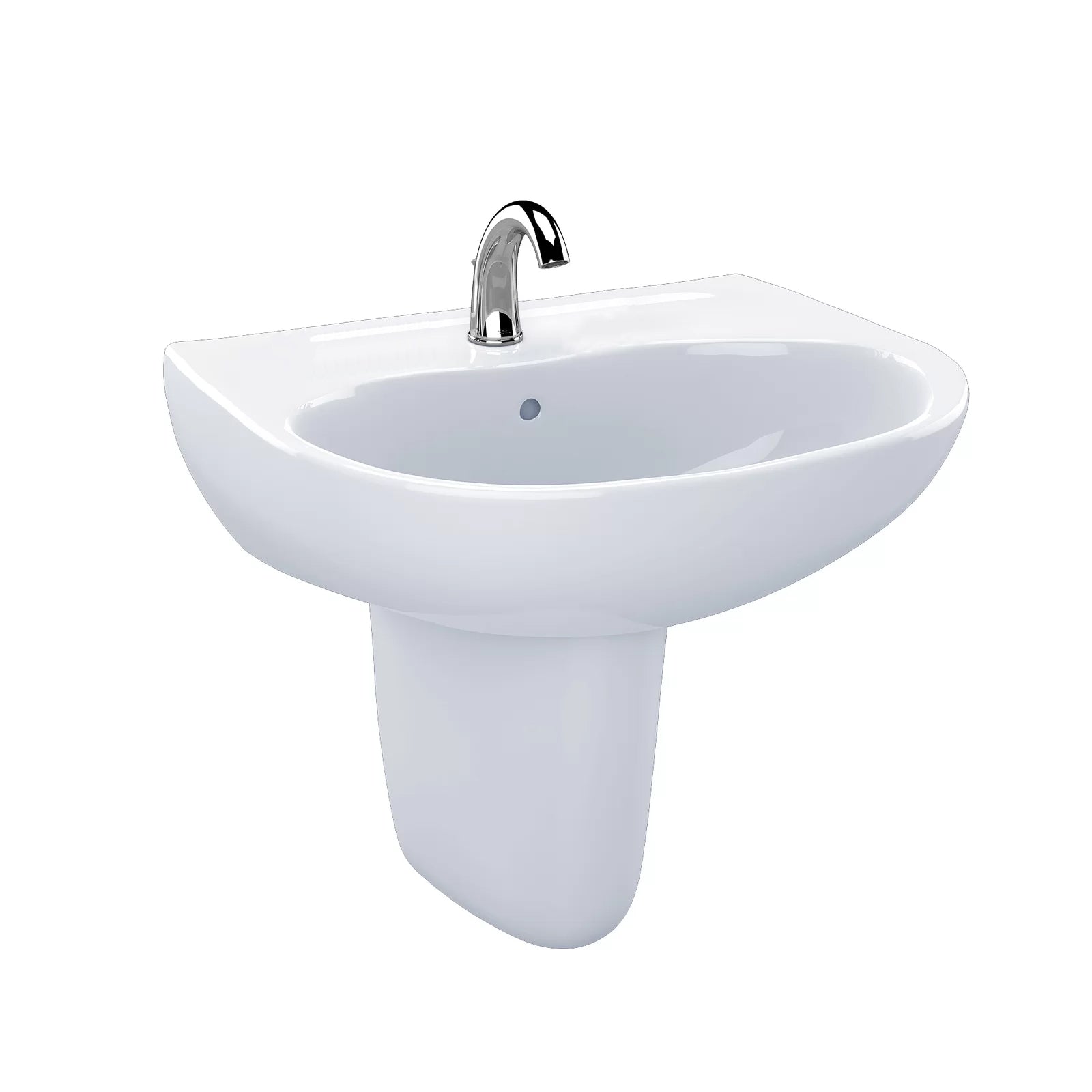 Toto, LHT241G#01 - Supreme Wall Mounted Bathroom Sink - Single Hole - Cotton White