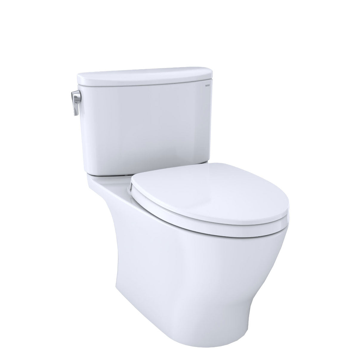 Toto, MS442124CUFG#01 - Nexus 1G Two-Piece Elongated 1.0 GPF Universal Height Toilet with CEFIONTECT and SS124 SoftClose Seat, WASHLET+ Ready- Cotton White