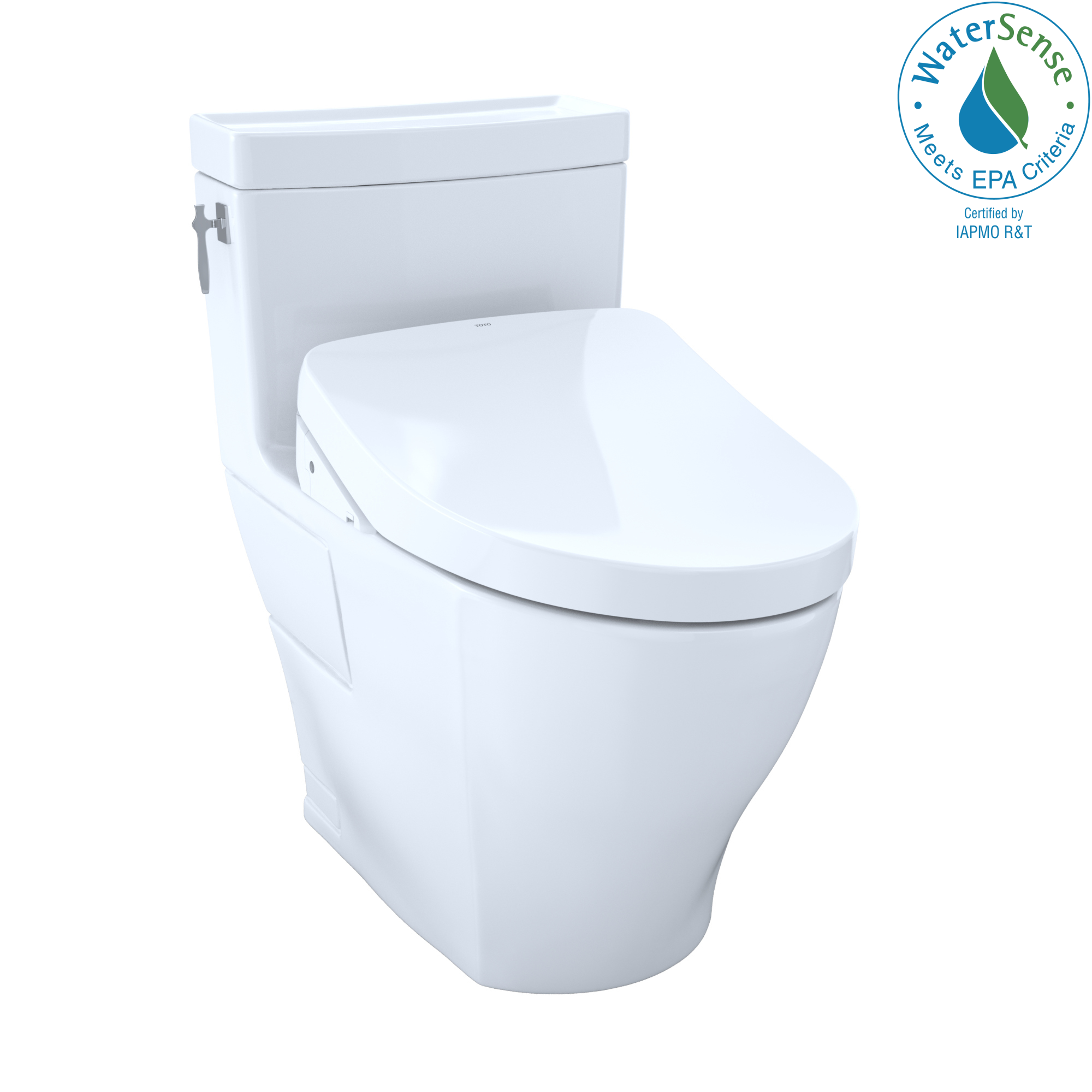 Toto, MW6263046CEFG#01 - WASHLET+ Aimes One-Piece Elongated 1.28 GPF Toilet and Contemporary WASHLET