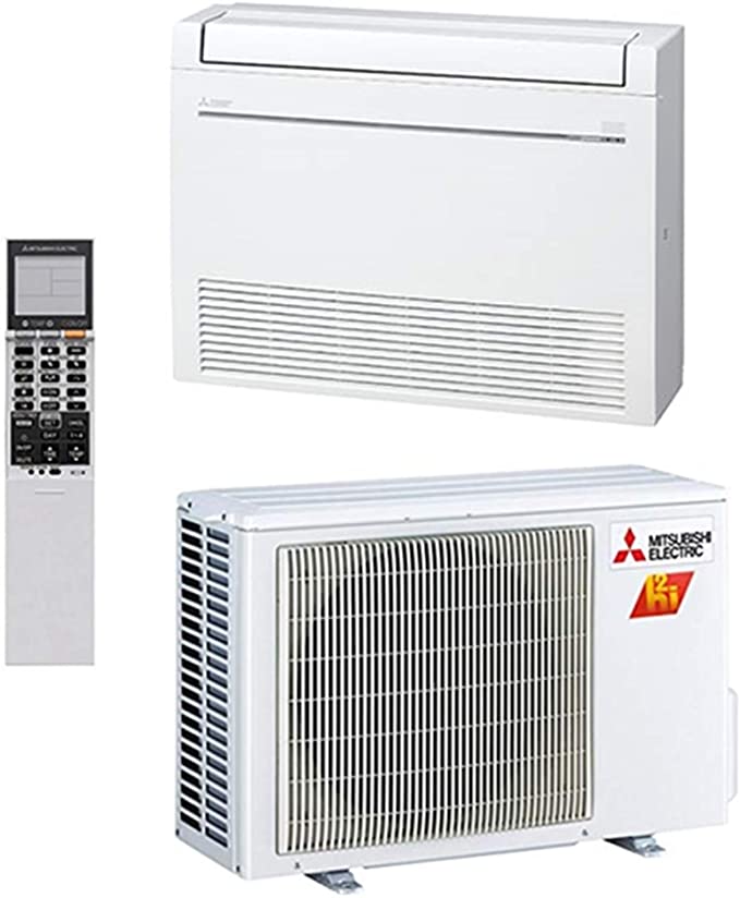 Mitsubishi, Mitsubishi MFZ-KJ12NA-U1 - Floor mounted Ductless Indoor hyper heat system 12,000 BTU with wireless