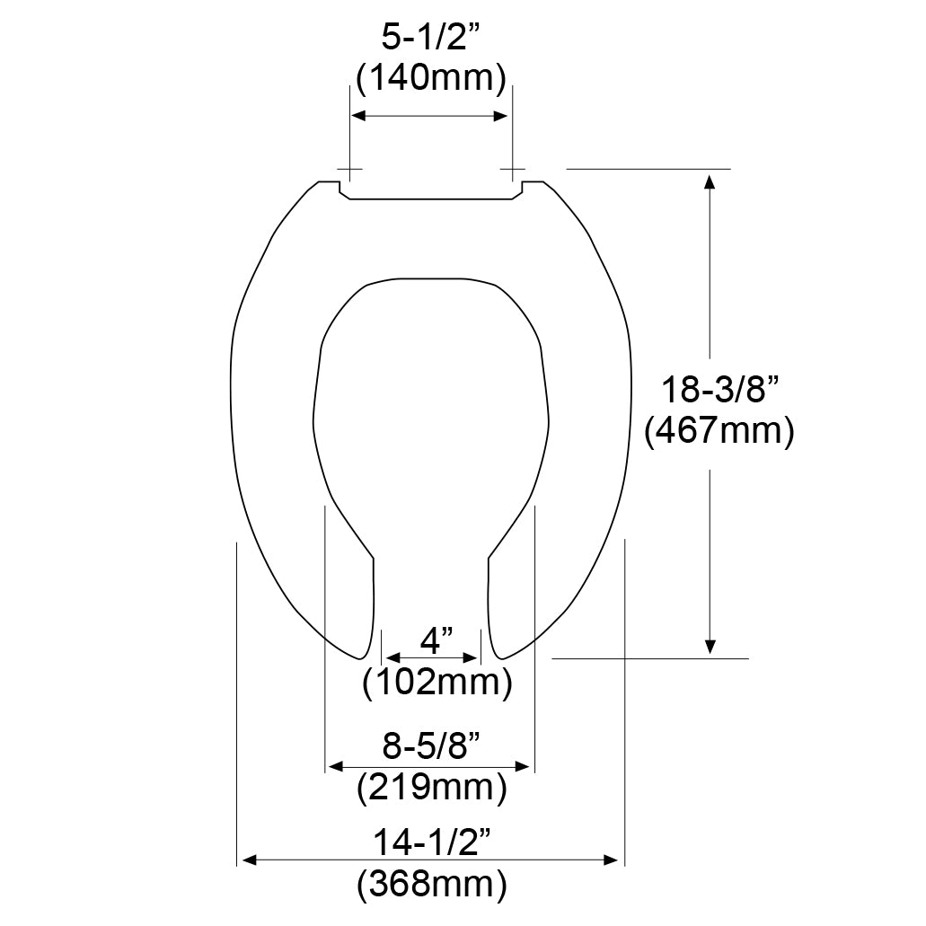 Toto, SC134#01 - Elongated Commercial Toilet Seat- Cotton White