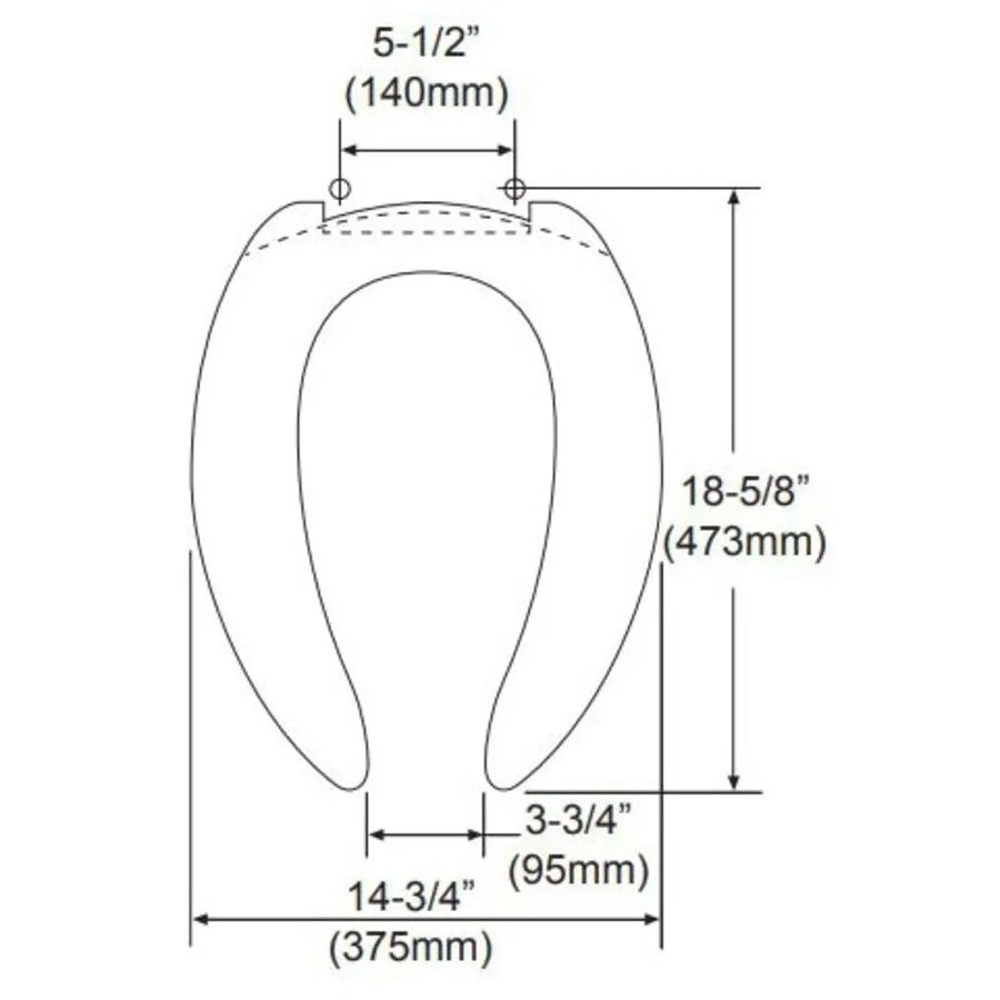 Toto, SC534#01 - Elongated Commercial Toilet Seat - Cotton White