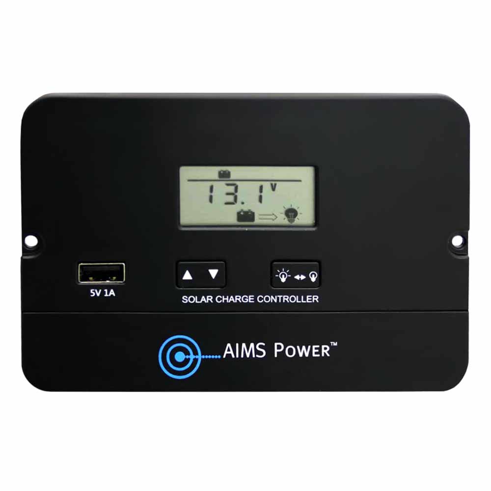 AIMS Power, SCC10AFM - Flush Mount 10 Amp Charge Controller PWM 12/24V