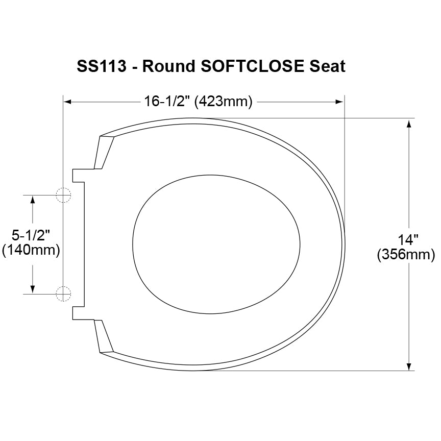 Toto, SS113#03 - SoftClose Round Toilet Seat - Bone