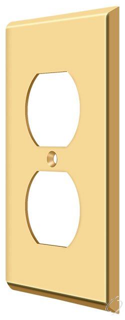 Deltana, SWP4752CR003 Switch Plate; Double Outlet; Lifetime Brass Finish