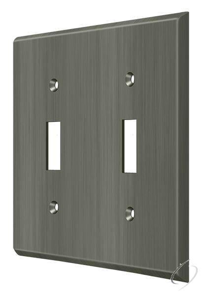 Deltana, SWP4761U15A Switch Plate; Double Standard; Antique Nickel Finish