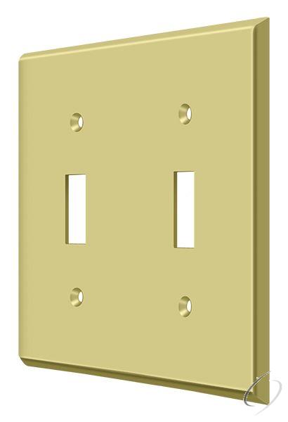 Deltana, SWP4761U3 Switch Plate; Double Standard; Bright Brass Finish